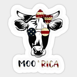 Patriotic Cow - Moo Rica Sticker